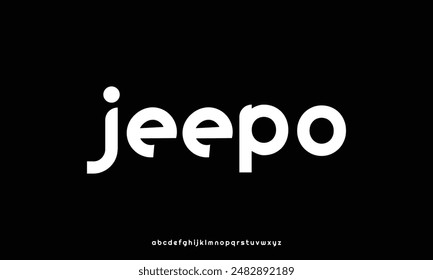 Abstract minimal future alphabet fonts. simple typography sport future creative font . vector illustrator
