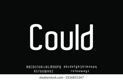 Abstract minimal future alphabet fonts. simple typography sport future creative font . vector illustrator