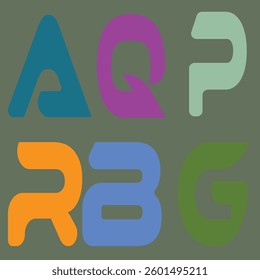 Abstract minimal future alphabet fonts.  typography future creative font . 