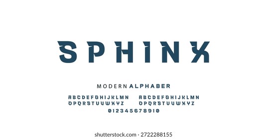 Abstrakte minimale Schriften für zukünftige Alphabete. einfache Typografie Sport Zukunft kreative Schriftart. Vektorgrafik