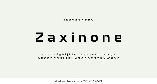Abstract minimal future alphabet fonts. simple typography sport future creative font . vector illustrator