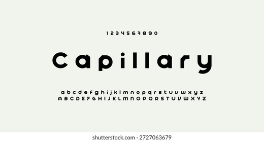 Abstrakte minimale Schriften für zukünftige Alphabete. einfache Typografie Sport Zukunft kreative Schriftart. Vektorgrafik