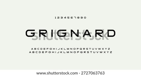 Abstract minimal future alphabet fonts. simple typography sport future creative font . vector illustrator