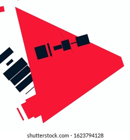 Abstract minimal geometric backdrop. Retro composition in a style of supermatism. Dynamic background with colorful geometrical shapes.