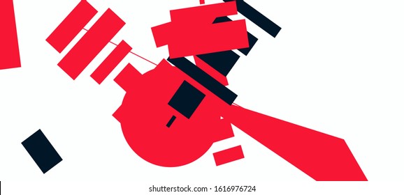 Abstract minimal geometric backdrop in a style of supermatism. Dynamic background with geometrical shapes. Creative graphic design for poster,brochure,flyer and card.