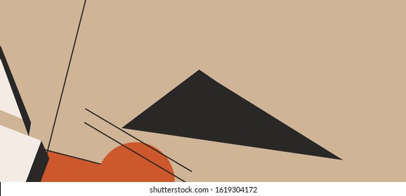 Abstract minimal geometric backdrop in a style of supermatism. Dynamic background with geometrical shapes. Creative graphic design for poster,brochure,flyer and card.