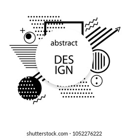 Abstract minimal geometric background. Black and white geometric pattern. For printing covers, banners, sales, flyers. Modern design.