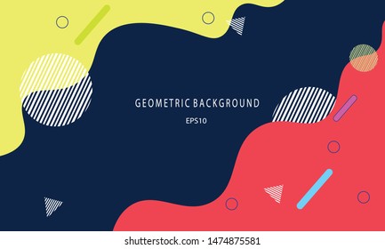 Abstract minimal geometric background. Colorful dynamic shapes. EPS 10 vector