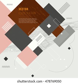 Abstract minimal geometric background. Futuristic vector design with geometry elements.