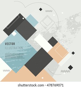 Abstract minimal geometric background. Futuristic vector design with geometry elements.