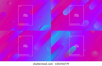 Abstract minimal geometric background. Modern vector design illustration. Trendy gradient shapes composition. Modern vector design illustration