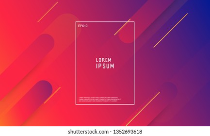 Abstract minimal geometric background. Trendy gradient shapes composition with 3D style. Fluid gradient geometric for minimal banners, logo, flyer, poster, presentation and advertising.