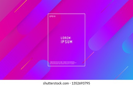 Abstrakter minimaler geometrischer Hintergrund. Trendy Farbverlauf Formen Zusammensetzung mit 3D-Stil. Geometrisches Fluid-Farbverlauf für minimale Banner, Logo, Flyer, Poster, Präsentation und Werbung.