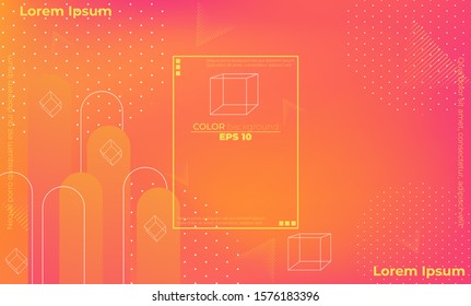 Abstract Minimal Geometric Background with Trendy Gradient , Suitable For Wallpaper, Banner, Background, Card, Book Illustration, landing page, gift, cover, flyer, report, bussiness, social media,