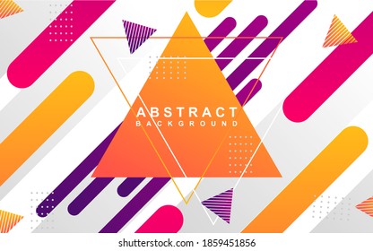 Abstrakter minimaler geometrischer Hintergrund mit trendigem und modernem Farbverlauf bunt. Vektorgrafik-Design-Layout-Vorlage kann für Bannerwerbung, Cover-Poster, Flyer, Rahmen, Präsentation Business