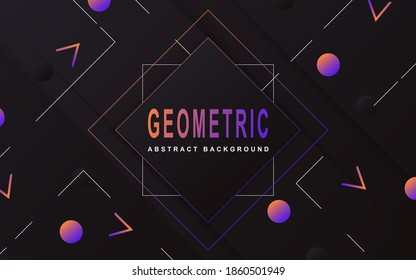 Resumen de un fondo geométrico mínimo con un color de gradiente moderno y moderno. La plantilla de diseño de diseño gráfico vectorial puede utilizarse para promoción de banners, carteles de portada, volante, marco, presentación