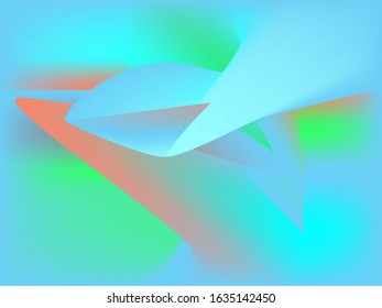 Abstract minimal geometric background in vector, blue color