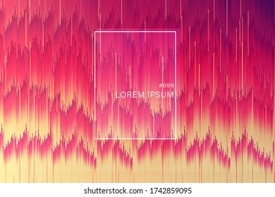 Abstract minimal geometric background. Wavy glitch lines composition. Eps10 vector. Eps10 vector.