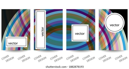Resumen conjunto de fondo geométrico mínimo. Patrón geométrico con líneas onduladas multicolores. Para imprimir en portadas, banners, ventas, volantes. Diseño moderno. Vector. EPS10