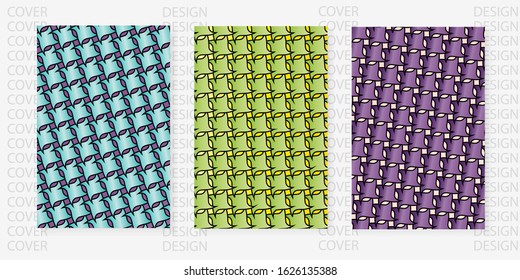 Abstract minimal geometric backgrounds set.Colorful geometric pattern with gradient texture . For printing on covers, banners, sales, flyers. Modern design. Vector. EPS10