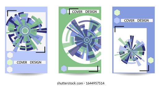 Abstract minimal geometric backgrounds set.Colorful geometric pattern with art texture . For printing on covers, banners, sales, flyers. Modern design. Vector. EPS10