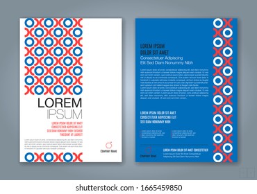 Antecedentes mínimos del círculo geométrico para la portada del folleto del folleto del informe anual comercial