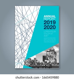 Antecedentes mínimos del círculo geométrico para la portada del folleto del folleto del informe anual comercial