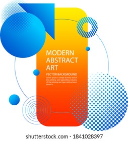 Abstract Minimal geometric dynamic shapes composition background. vector, illustration
