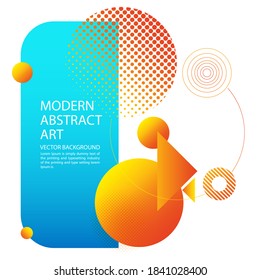 Abstract Minimal geometric dynamic shapes composition background. vector, illustration