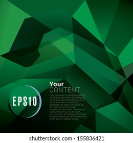 Abstract minimal geometric eps10 vector background in green retro style for universal use