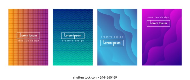 Abstract Minimal Geometric Gradient Cover Background Template Set