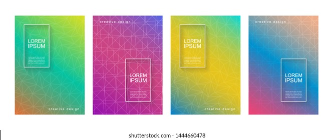 Abstract Minimal Geometric Gradient Cover Background Template Set