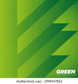 Abstract minimal geometric green background, dynamic shapes composition, Vector background
