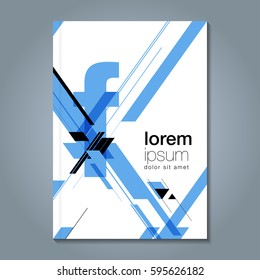 Abstract minimal geometric line background for business annual report book cover brochure flyer poster