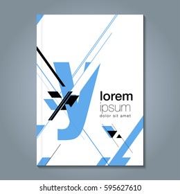 Abstract minimal geometric line background for business annual report book cover brochure flyer poster