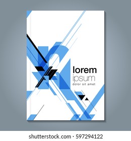Abstract minimal geometric line background for business annual report book cover brochure flyer poster