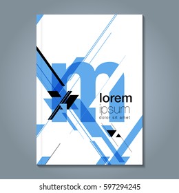 Abstract minimal geometric line background for business annual report book cover brochure flyer poster