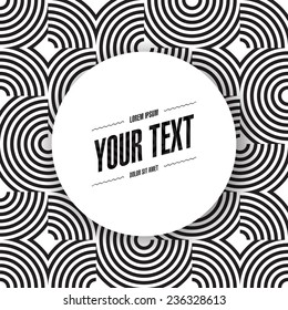 Abstract minimal geometric lines background wallpaper with round text box design  Eps 10 stock vector illustration  