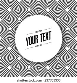 Abstract minimal geometric lines background wallpaper with round text box design Eps 10 stock vector illustration 