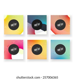 Abstract minimal geometric lines background wallpaper with round text box design set  Eps 10 stock vector illustration  
