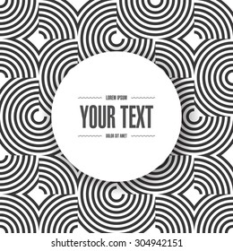 Abstract minimal geometric lines background wallpaper with round text box design EPS 10 stock vector illustration 