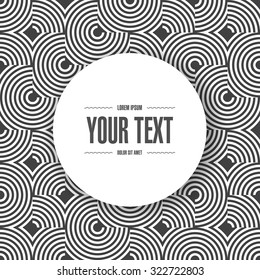 Abstract minimal geometric lines background wallpaper with white round text box design 
Eps 10 stock vector illustration 