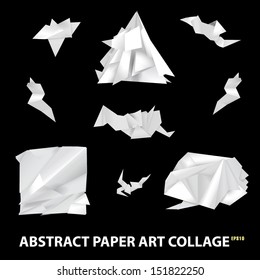 Abstract minimal geometric  paper art elements