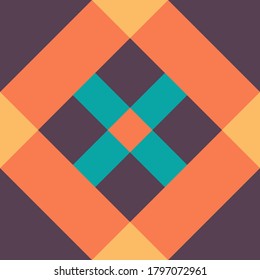 Resumen de un patrón geométrico mínimo con fondo de pared de formas coloridas. impresión vectorial.