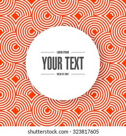 Abstract minimal geometric red and white lines background wallpaper with round text box design 
Eps 10 stock vector illustration