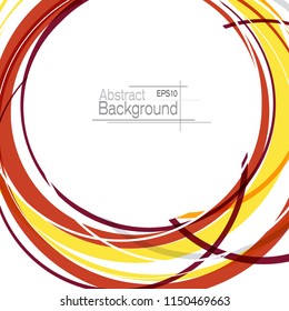Abstract minimal geometric round circle shapes design background with copy space