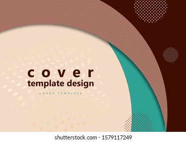 Abstract minimal geometric round circle shapes. Modern creative corporate design. Trending background for business. Vector illustration