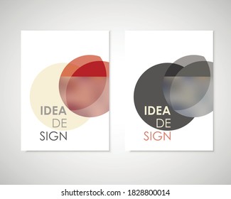 Abstract minimal geometric round circle shapes design background for you annual report, book, cover brochure, flyer or poster
