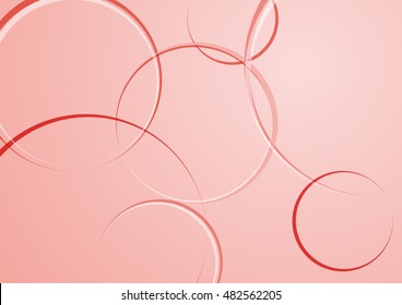 Fondo de diseño de Formas redondas geométricas Abstractas minimalistas en rojo