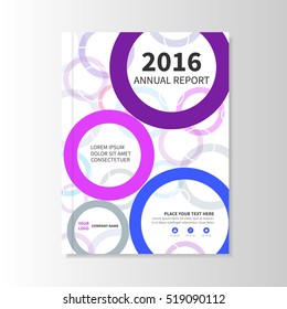 Abstract minimal geometric round circle shapes design background for business annual report book cover brochure flyer poster. 2016 annual report.